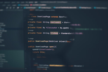program code for test automation under magnifier