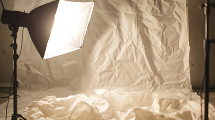 Poster - Blank for new beginning to start new project with crumpled paper : Generative AI