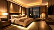 Luxury bedrooms with flare light
