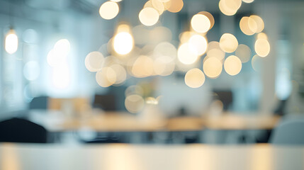 Poster - Blur background of modern office interior design  Contemporary workspace for creative business : Generative AI