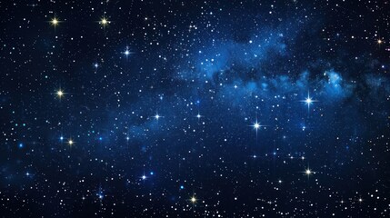 A blue space background with shining stars in the night sky, showcasing the vast cosmos.

