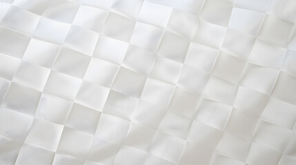 Poster - White checkered paper texture background : Generative AI