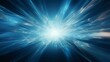 © wiwid - A high-resolution image of a blue burst of light in a dark background. The light is bright, and it radiates outwards in all directions. The dark background is pure and solid, visible imperfections