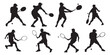 © Muhammad - Dynamic Tennis Player Silhouettes: Different Shots Versatile Tennis Player Silhouettes: Varied Shots