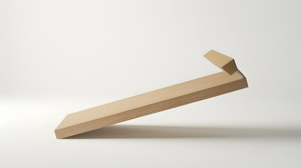 Empty seesaw balancing on white background : Generative AI