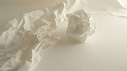 Poster - Blank for new beginning to start new project with crumpled paper : Generative AI