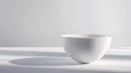 Aufkleber - White bowl on white background : Generative AI
