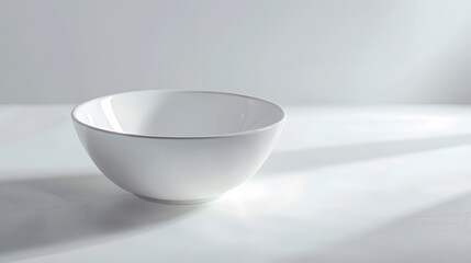 Aufkleber - White bowl on white background : Generative AI