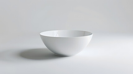 Wall Mural - White bowl on white background : Generative AI