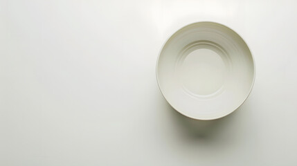 Aufkleber - empty bowl isolated on white background top view : Generative AI