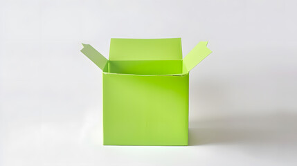 Poster - green carton isolated on white : Generative AI