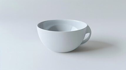 Aufkleber - Empty small bowl with handle isolated on white background : Generative AI
