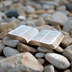 Wall Mural - Holy Bible, Symbol of faith, wisdom and spirituality. Perfect for designs and projects with a religious theme.
