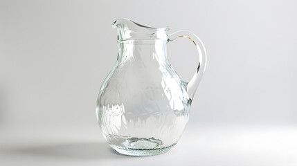 Aufkleber - Empty glass jug isolated on white background Clipping path : Generative AI