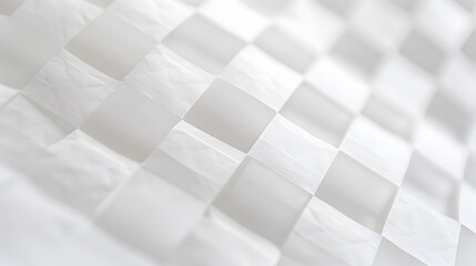 Poster - White checkered paper texture background : Generative AI