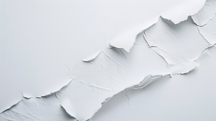Aufkleber - paper with torn edges over white background : Generative AI