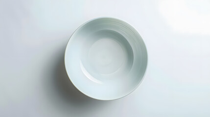 Aufkleber - empty bowl isolated on white background top view : Generative AI