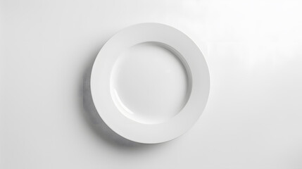 Aufkleber - white ceramic plate isolated on white background : Generative AI