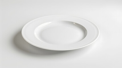 Poster - white plate isolated on white background : Generative AI