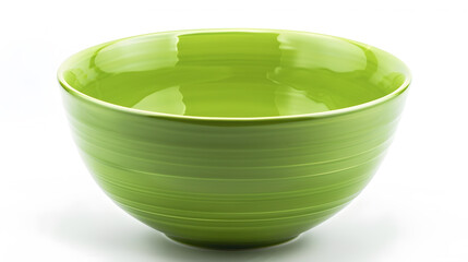 Poster - empty green ceramic bowl isolated on white background : Generative AI