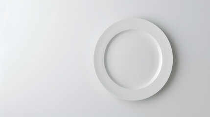 Poster - white plate on white background : Generative AI