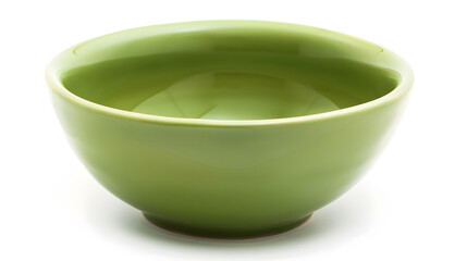 Aufkleber - empty green ceramic bowl isolated on white background : Generative AI