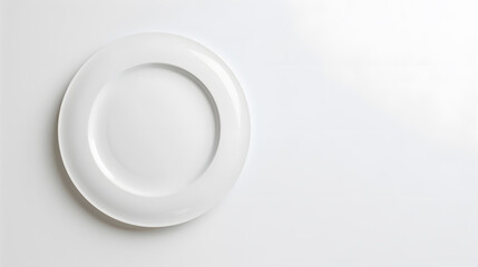 Aufkleber - White plate placed on a white background : Generative AI
