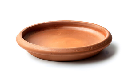 Aufkleber - Clay plate isolated on white background Side view : Generative AI
