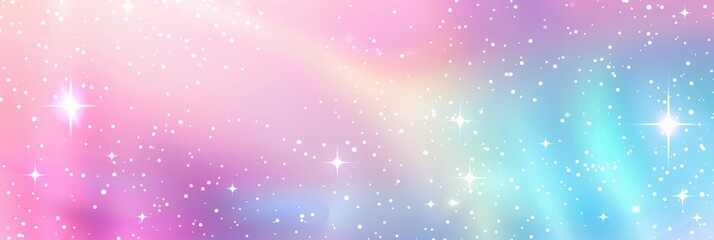 Wall Mural - Abstract background with soft prismatic iridescent rainbow gradient colors mermaid theme for girl party