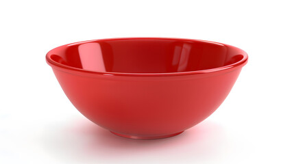 Aufkleber - Empty red plastic bowl isolated on white with clipping path : Generative AI