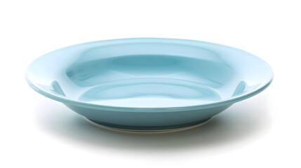 Aufkleber - Beautiful empty ceramic plate isolated on white : Generative AI