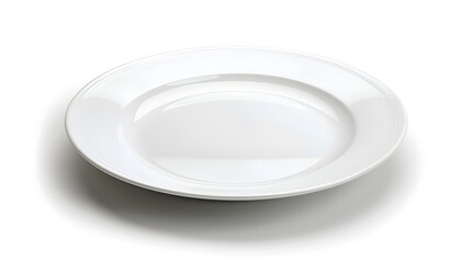 Poster - white plate isolated on white background : Generative AI