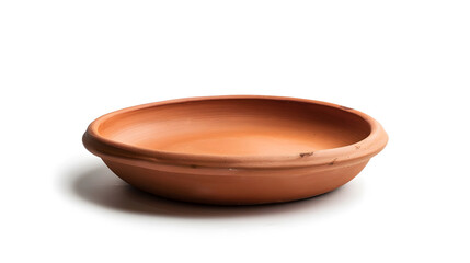Aufkleber - Clay plate isolated on white background Side view : Generative AI