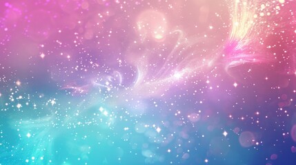 Wall Mural - Abstract background with soft prismatic iridescent rainbow gradient colors mermaid theme for girl party