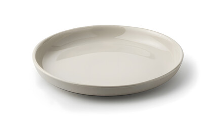 Aufkleber - Empty ceramic round plate isolated on white background with clipping path : Generative AI