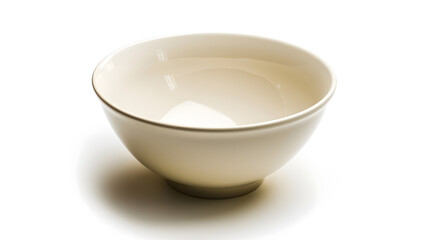 Aufkleber - Empty ceramic bowl isolated on white background : Generative AI