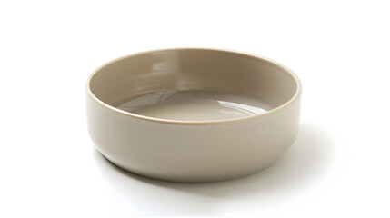 Poster - Empty ceramic bowl for pet food isolated on white background : Generative AI