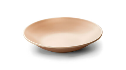 Poster - Empty ceramic round plate isolated on white background with clipping path : Generative AI