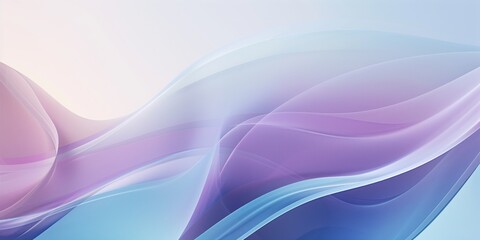 Wall Mural - abstract shapes in blue and purple, 3d render with flowing, ribbon-like forms, modern digital artwor