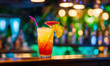 © OurGallery - Tropical drink, behind is the bar defocus