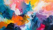 Colorful Abstract Painting Radiating Creativity and Energy