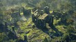 Fantasy ruin battlefield, game inspiration AI Generated image