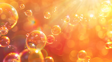 Orange And Yellow Bubbles On A Light Background