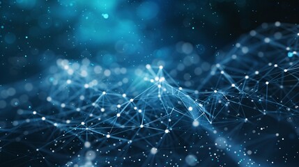 Wall Mural - digital network visualization