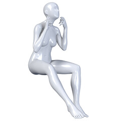 3d human figure mannequin with a body 3d render isolated illustration