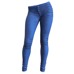 Sticker - Skinny Jeans Female Fashion Cloth isolated 3d rendered illustration