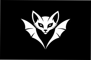 Canvas Print - flying fox head logo icon silhouette vector illustration