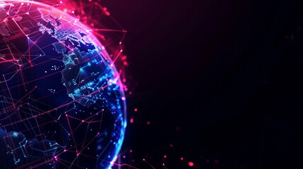 Background digital network in the world