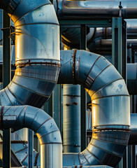 Wall Mural - industrial zone pipelines and pipes