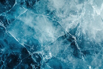 textured background of blue ice on smooth surface of frozen lake water in winter in vatnajokull nati